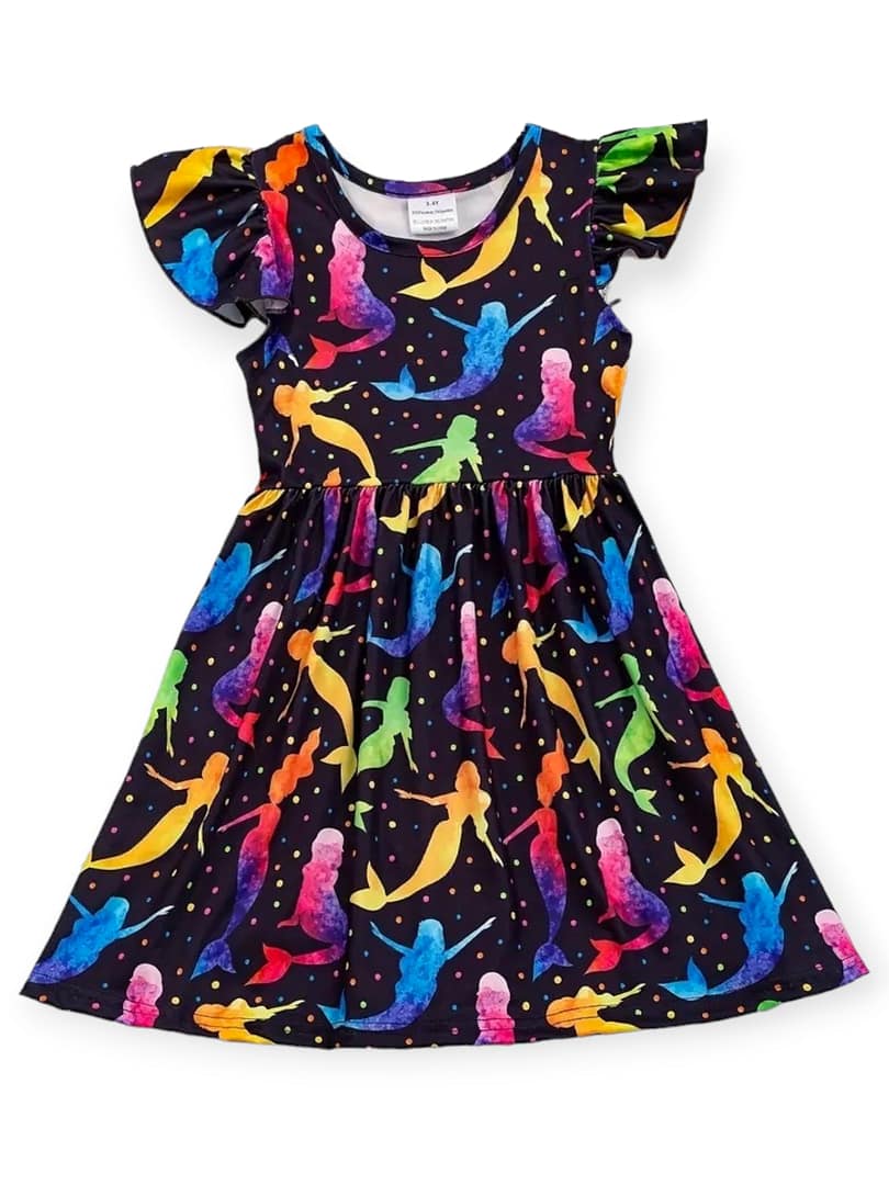 Bright Watercolour Mermaid Dress