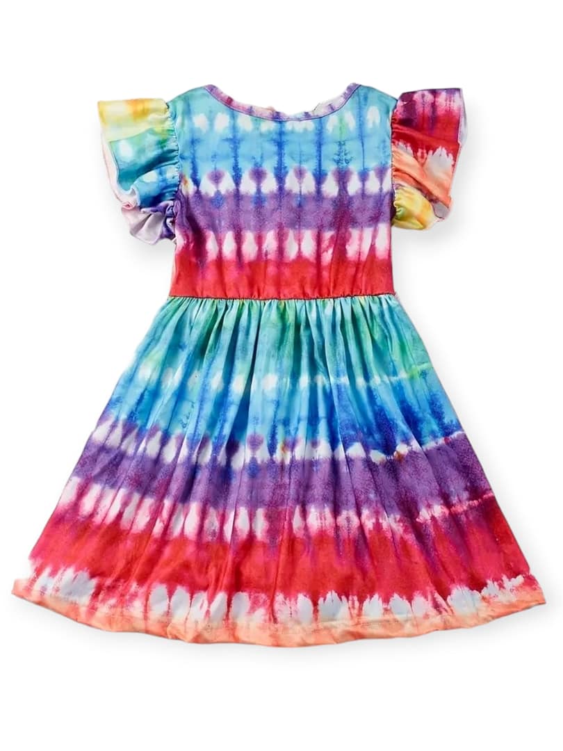 Rainbow Tie Dye Dress - Image 5